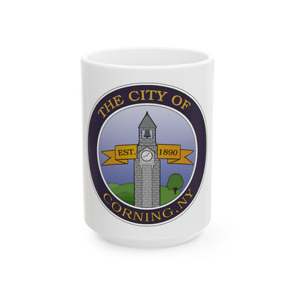 Seal of Corning NY - White Coffee Mug