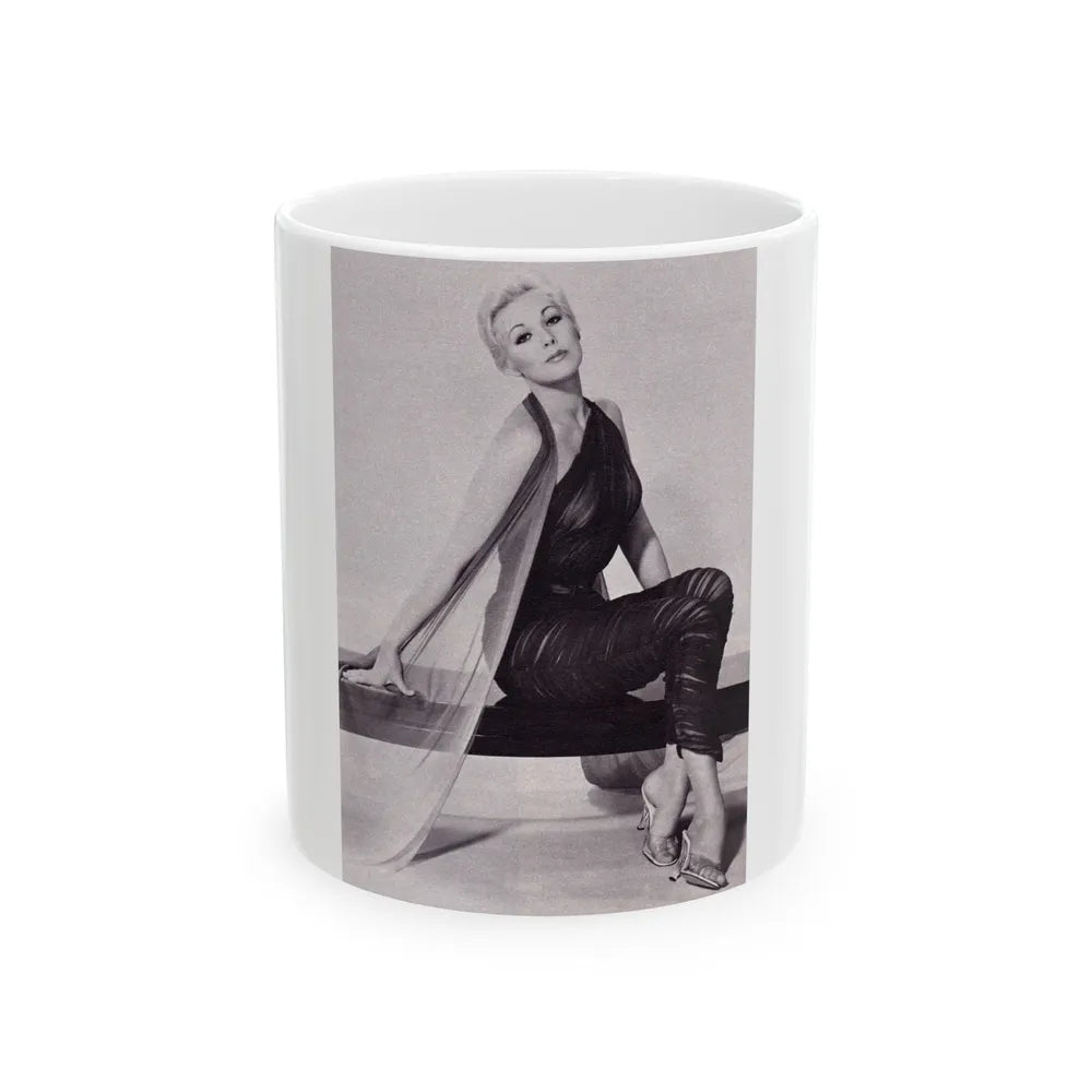 Kim Novak #215 (Vintage Female Icon) White Coffee Mug-11oz-Go Mug Yourself