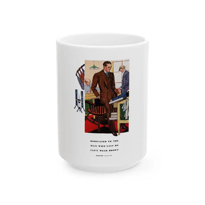 Esquire Fashion Illustration, Autumn 1933 (6) - White Coffee Mug-15oz-Go Mug Yourself