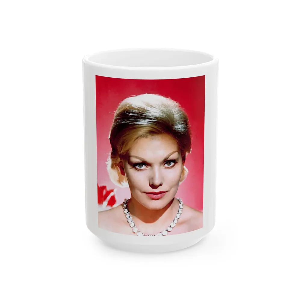 Kim Novak #336 (Vintage Female Icon) White Coffee Mug-15oz-Go Mug Yourself