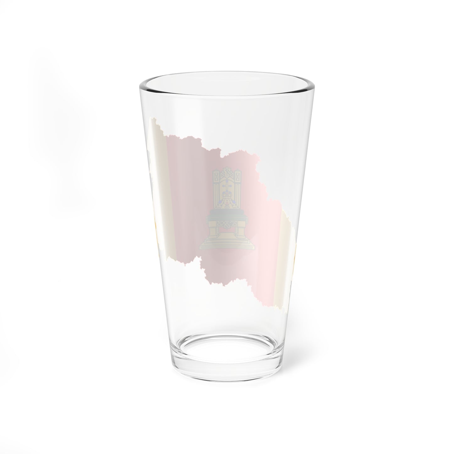 Flag-map of Tver Oblast (Russia) Pint Glass 16oz