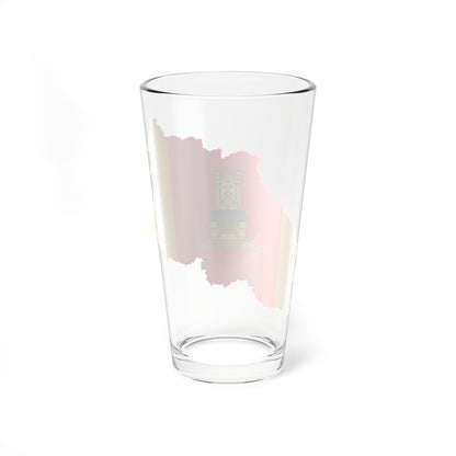 Flag-map of Tver Oblast (Russia) Pint Glass 16oz
