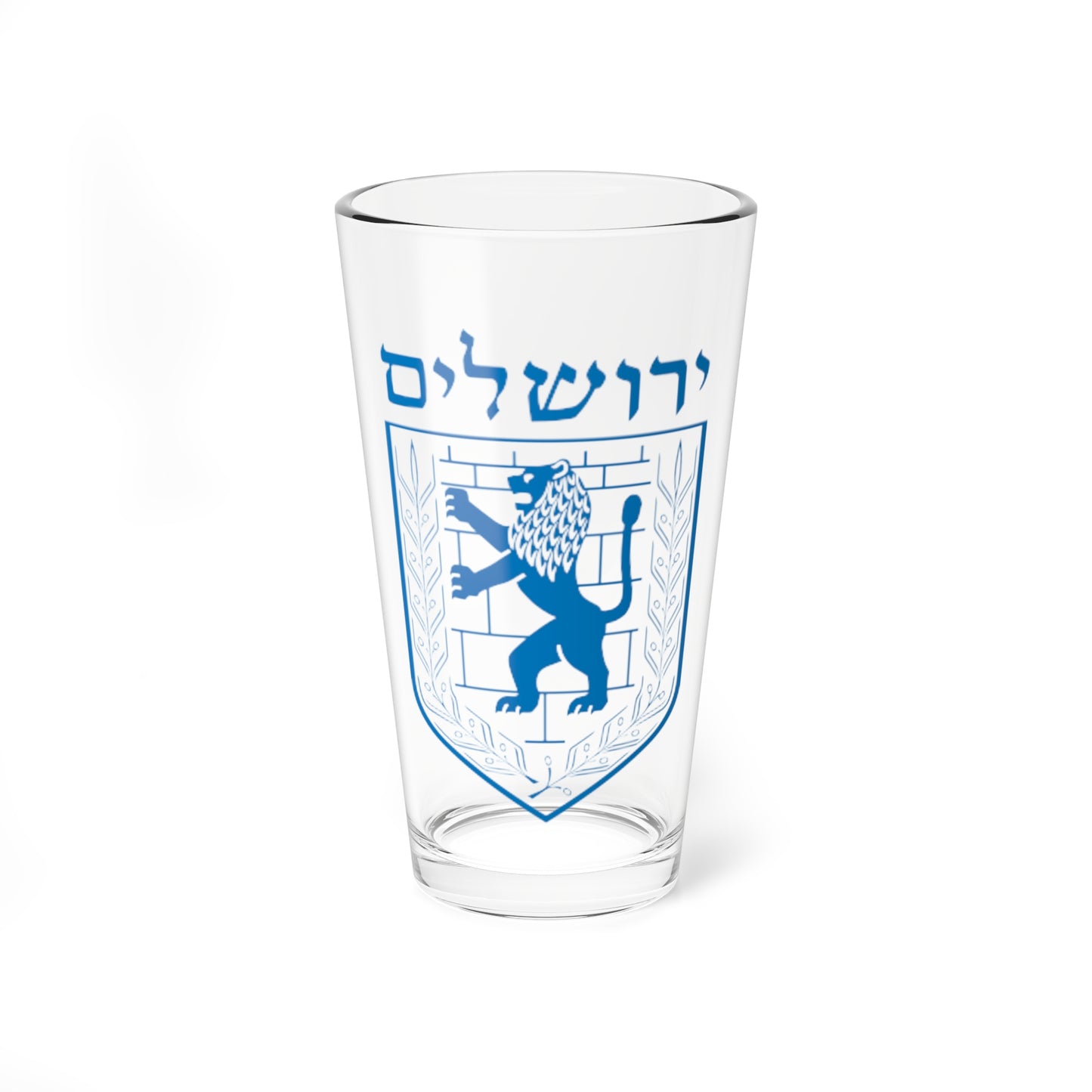 Emblem of Jerusalem (Israel) (Coat of Arms) Pint Glass 16oz