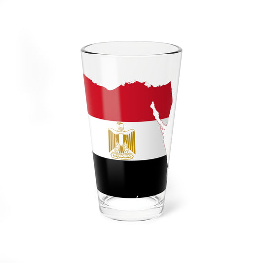 Flag map of Egypt de facto (Egypt) Pint Glass 16oz