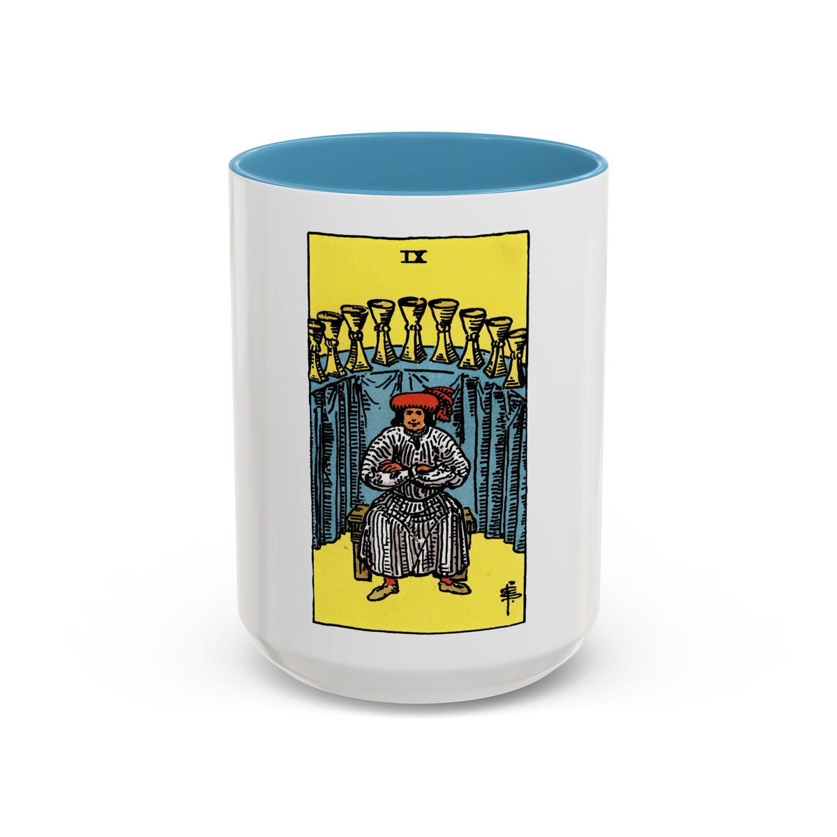 The 9 of Cups (Tarot Card) Accent Coffee Mug