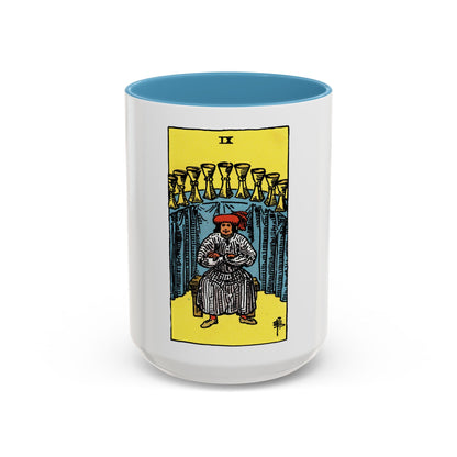 The 9 of Cups (Tarot Card) Accent Coffee Mug