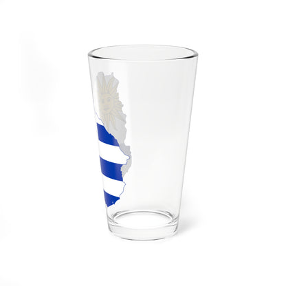 Flag-map of Uruguay (Uruguay) Pint Glass 16oz