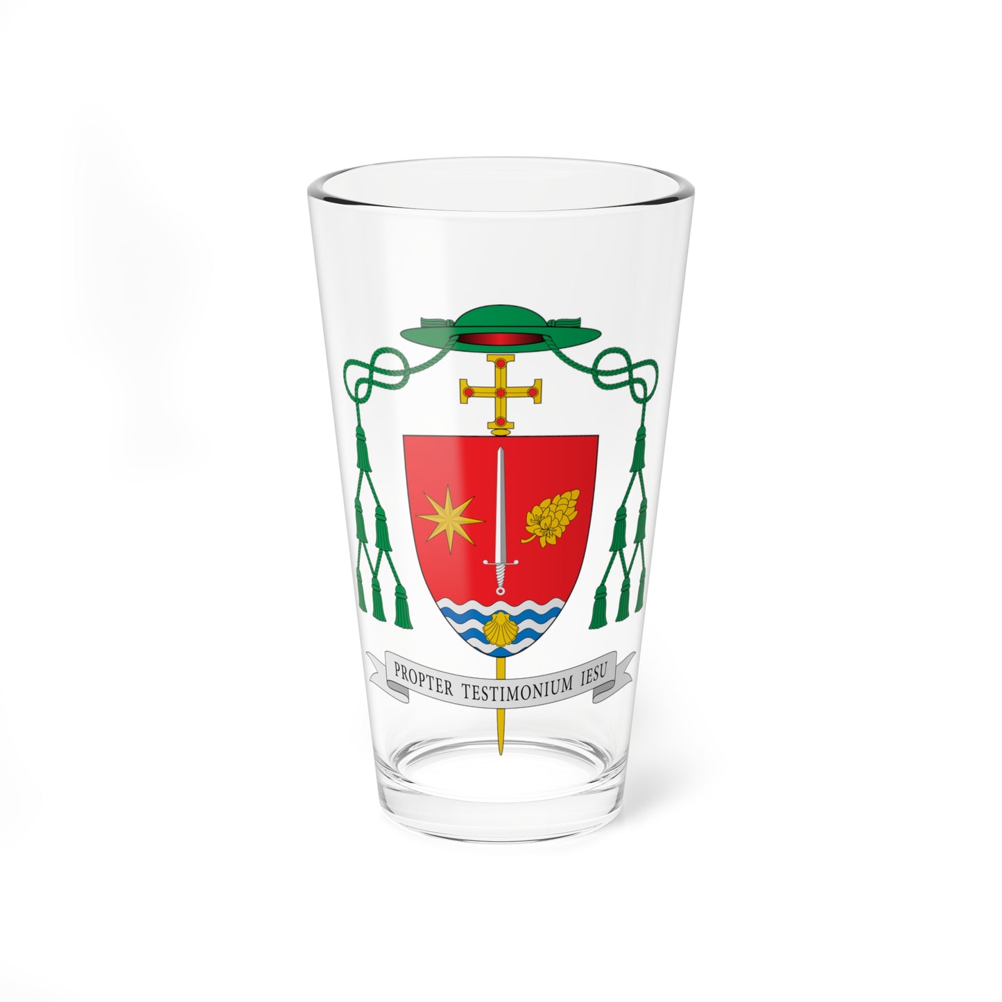 Escudo de Antônio Luiz Catelan Ferreira (Spain) (Coat of Arms) Pint Glass 16oz