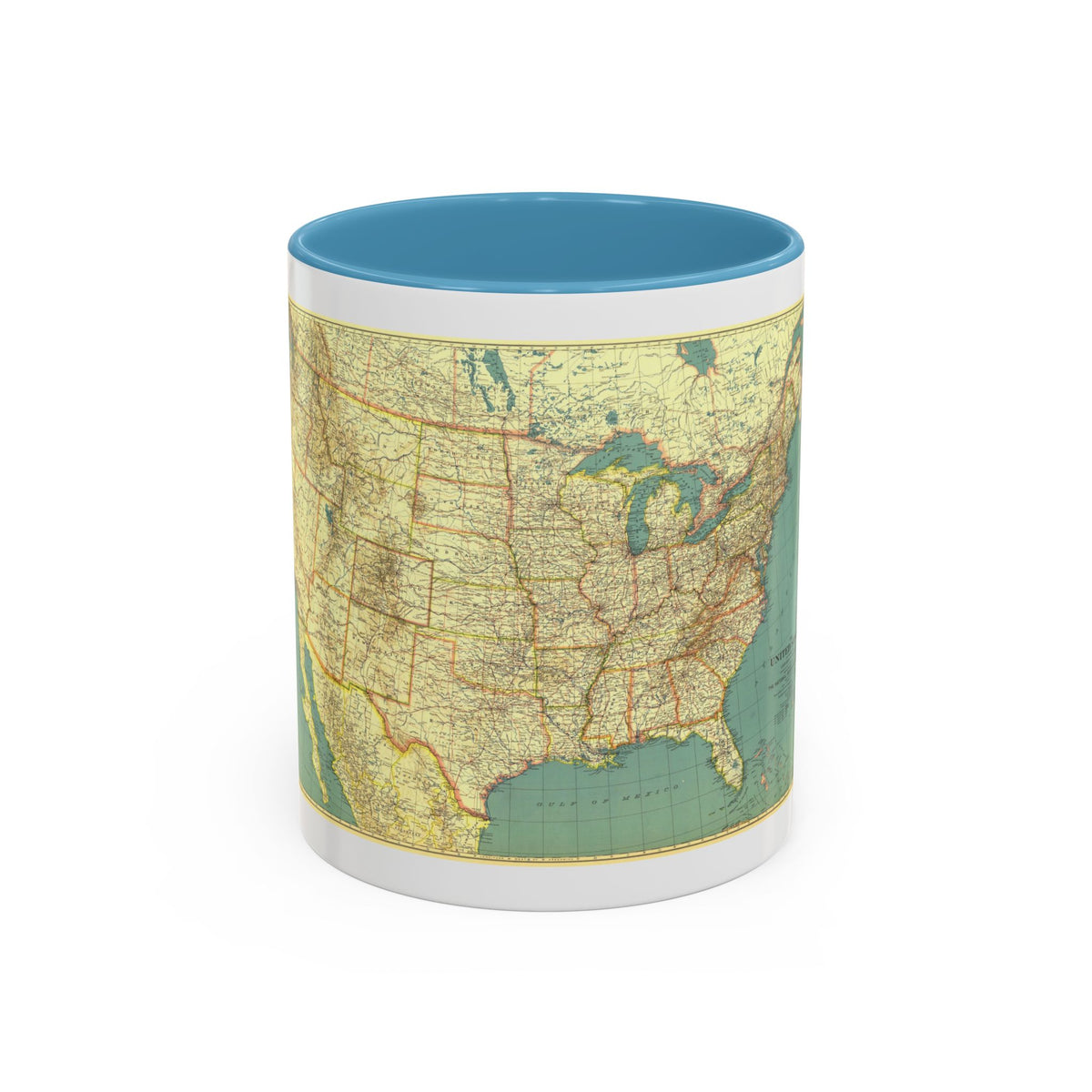 USA - The United States (1933) (Map) Accent Coffee Mug