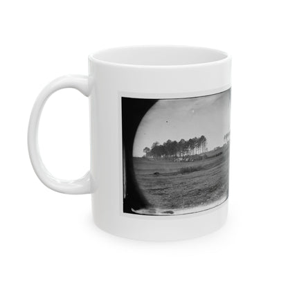 Brandy Station, Virginia. View Of Col. G.H. Sharpe's Quarters. Headquarters, Army Of The Potomac. Bull Ring In The Distance (U.S. Civil War) White Coffee Mug