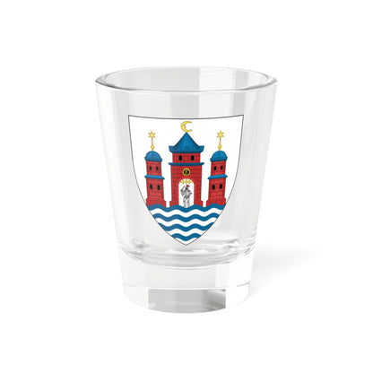 Lesser coat of arms of Copenhagen (Denmark) (Coat of Arms) Shot Glass 1.5oz