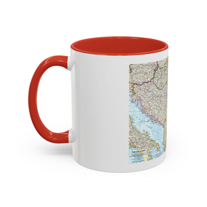 Europe - The Balkans (1962) (Map) Accent Coffee Mug