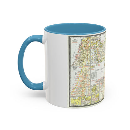 Middle East - Bible Lands and the Cradle of Western Civilization (1946) (Map) Accent Coffee Mug