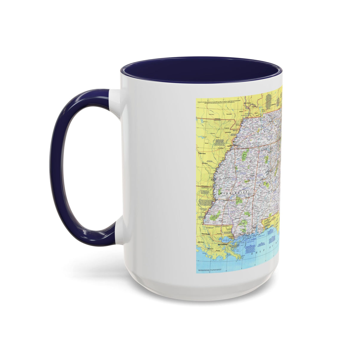 USA - Southeast 1 (1975) (Map) Accent Coffee Mug