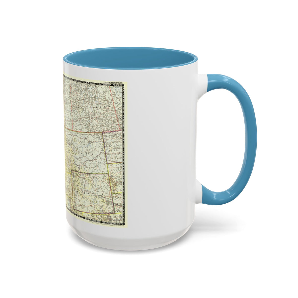 USA - Northwestern (1950) (Map) Accent Coffee Mug