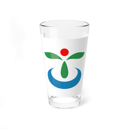Flag of Koga Ibaraki (Japan) Pint Glass 16oz