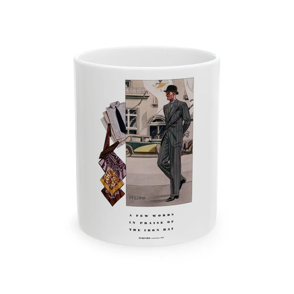 Esquire Fashion Illustration, Autumn 1933 (4) - White Coffee Mug-11oz-Go Mug Yourself