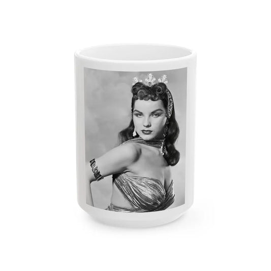 Debra Paget #54 1 (Vintage Female Icon) White Coffee Mug-15oz-Go Mug Yourself