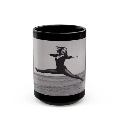 Julie Newmar #378 (Vintage Female Icon) Black Coffee Mug-15oz-Go Mug Yourself