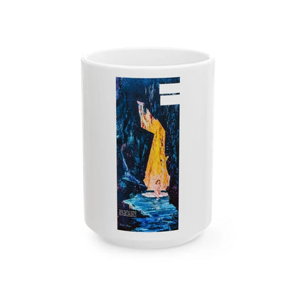 Dark Dominion part two, Collier's Magazine, April 30, 1954. Art by David Berger - White Coffee Mug-15oz-Go Mug Yourself