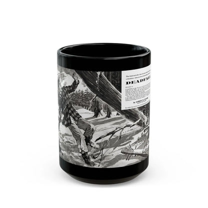 Deadfall, Adventure magazine, March 1958 - Black Coffee Mug-15oz-Go Mug Yourself