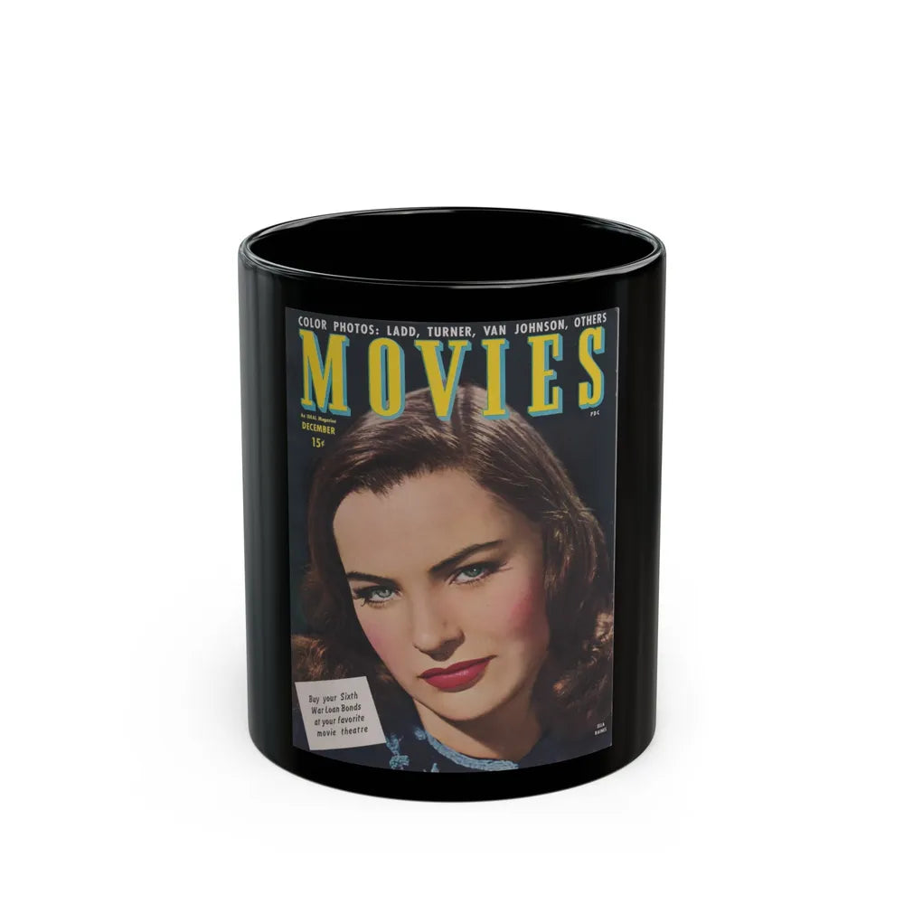 Ella Raines #148 - Mag. Cover (Vintage Female Icon) Black Coffee Mug-11oz-Go Mug Yourself