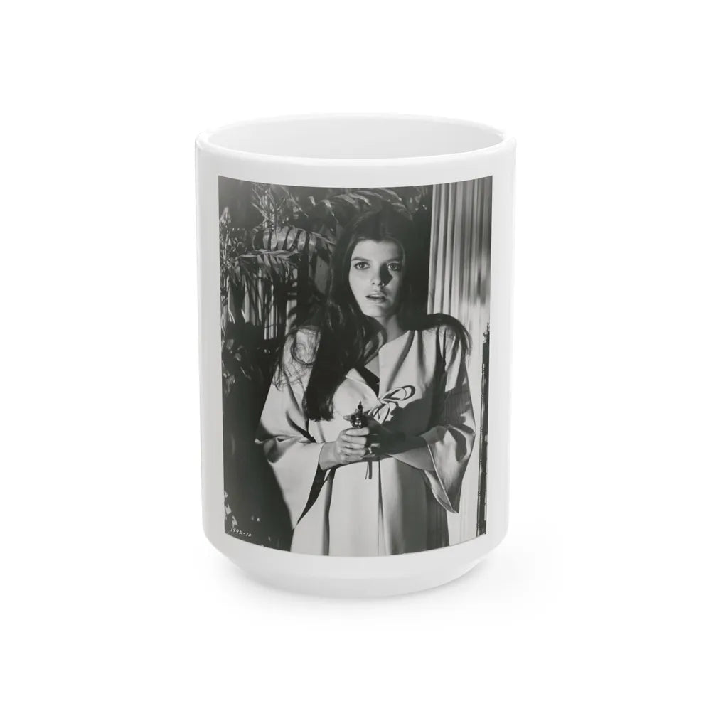 Katharine Ross #101 (Vintage Female Icon) White Coffee Mug-15oz-Go Mug Yourself