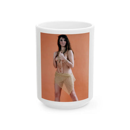 Caroline Munro #190 (Vintage Female Icon) White Coffee Mug-15oz-Go Mug Yourself