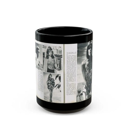 Julie Ege #212 (Vintage Female Icon) Black Coffee Mug-15oz-Go Mug Yourself