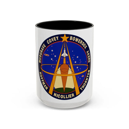 STS 61 (NASA) Accent Coffee Mug-15oz-Black-Go Mug Yourself