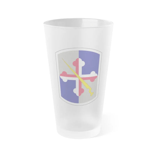 58th Infantry Brigade SSI (U.S. Army) Frosted Pint Glass 16oz-Go Mug Yourself