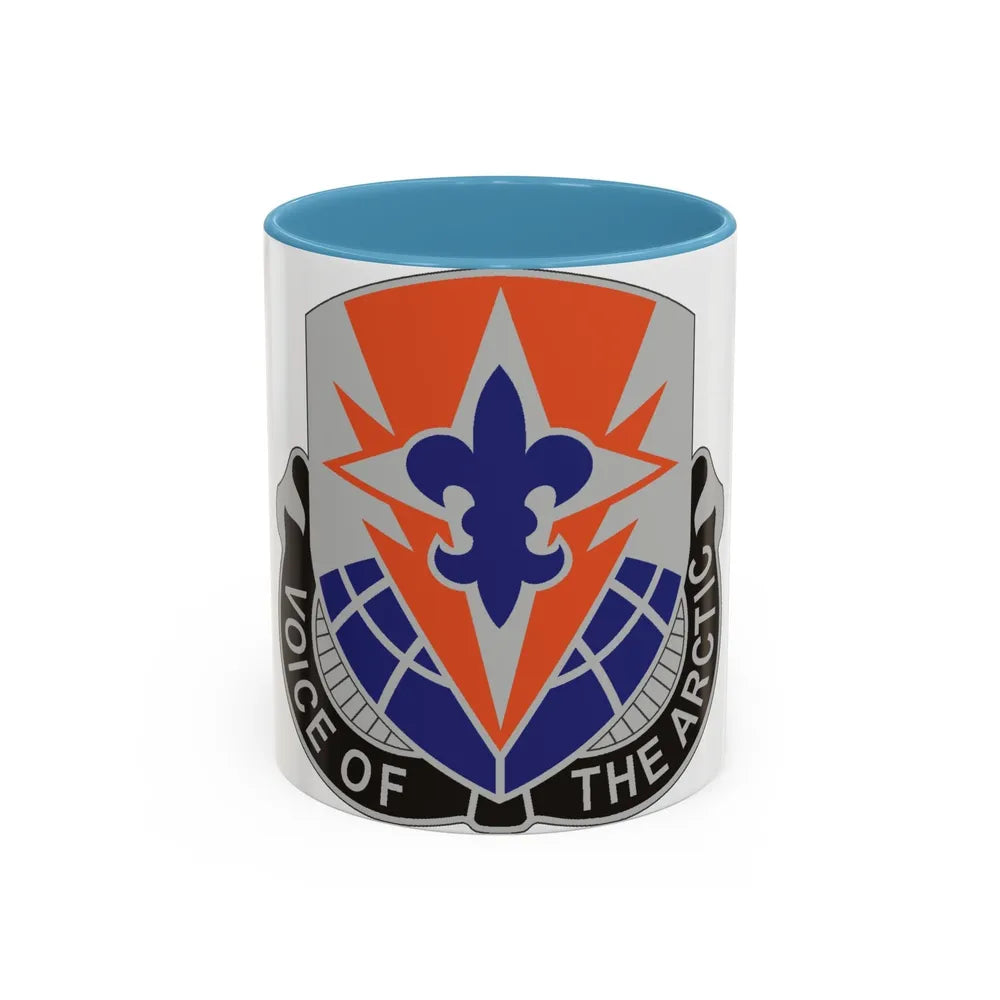 59 Signal Battalion (U.S. Army) Accent Coffee Mug-11oz-Light Blue-Go Mug Yourself