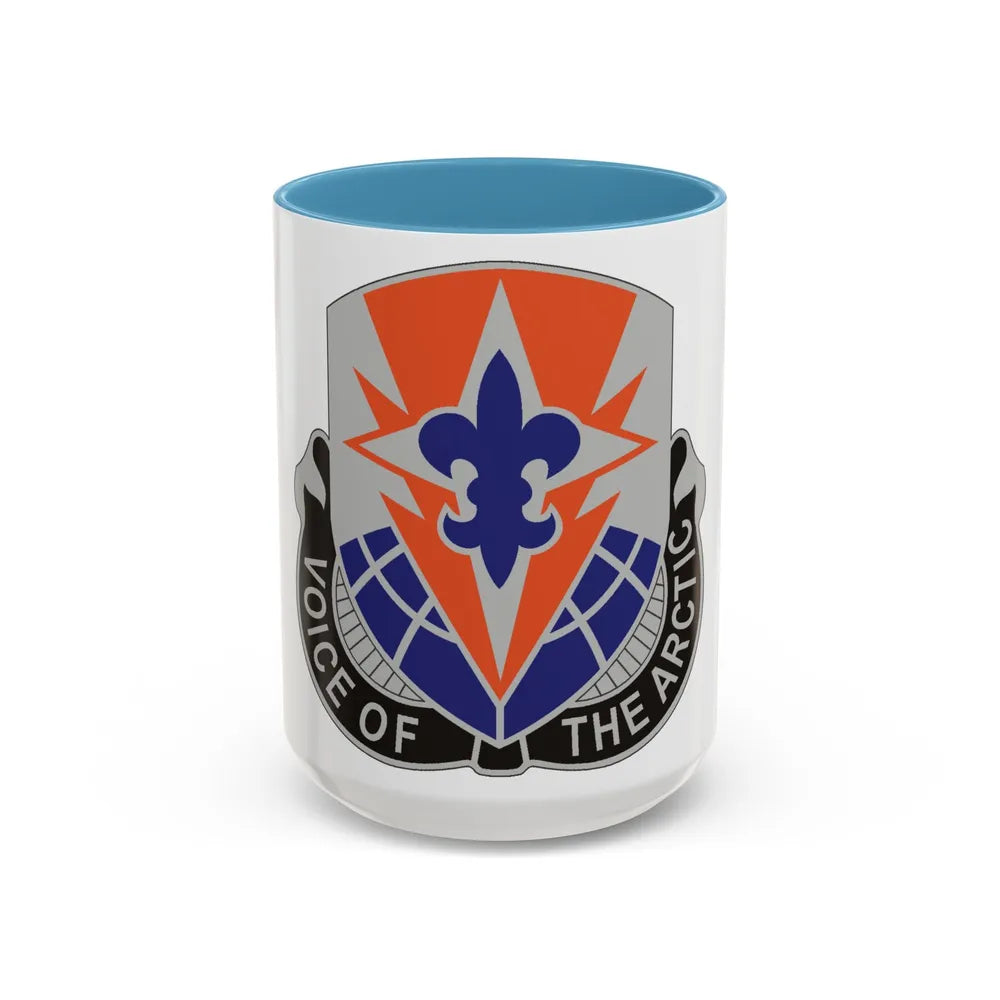 59 Signal Battalion (U.S. Army) Accent Coffee Mug-15oz-Light Blue-Go Mug Yourself