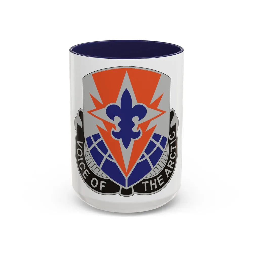 59 Signal Battalion (U.S. Army) Accent Coffee Mug-15oz-Navy-Go Mug Yourself