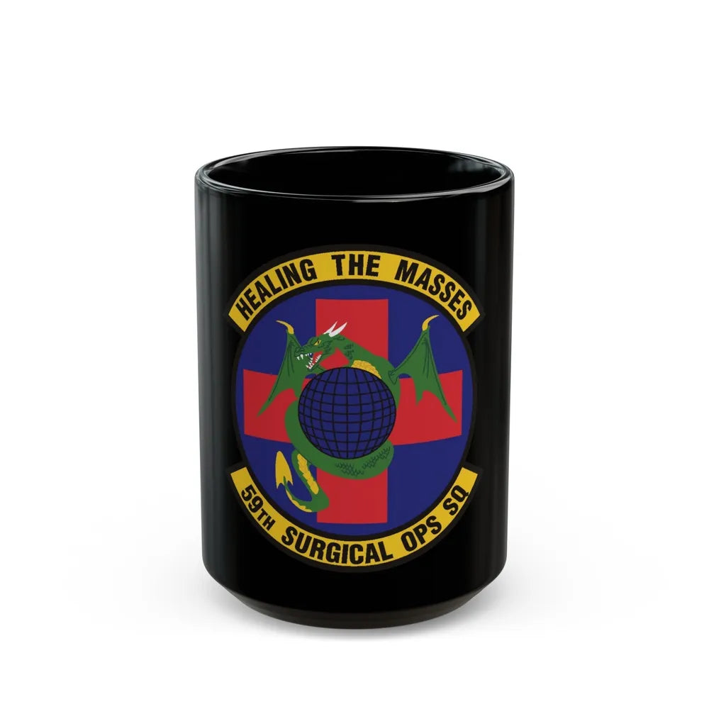 59 Surgical Operations Squadron AETC (U.S. Air Force) Black Coffee Mug-15oz-Go Mug Yourself