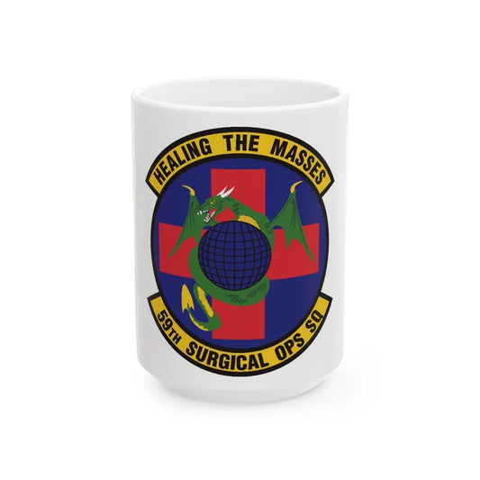 59 Surgical Operations Squadron AETC (U.S. Air Force) White Coffee Mug-15oz-Go Mug Yourself