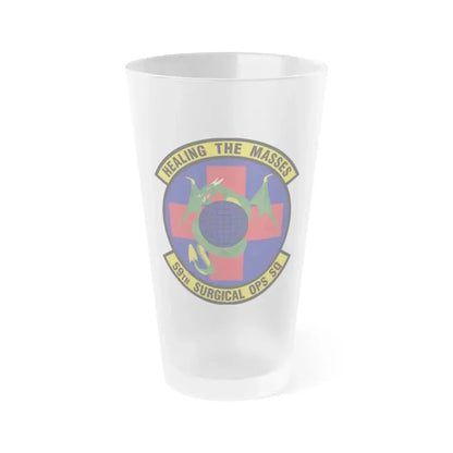 59 Surgical Operations Squadron AETC (U.S. Air Force) Frosted Pint Glass 16oz 16oz Frosted - Go Mug Yourself