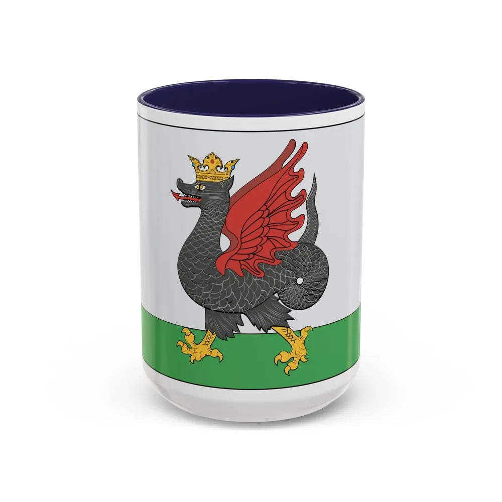 Flag of Kazan Russia - Accent Coffee Mug-15oz-Navy-Go Mug Yourself