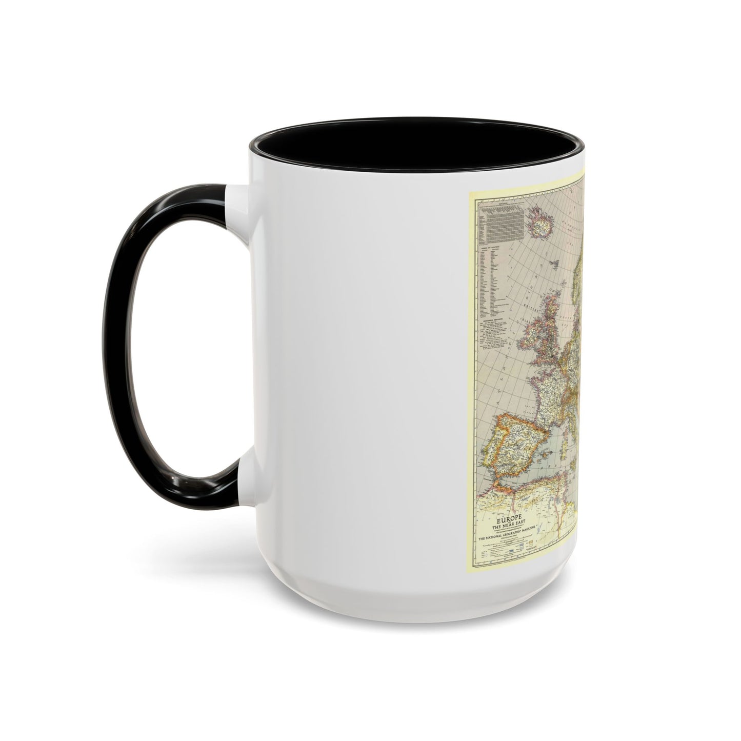 Europe and the Near East (1943) (Map) Accent Coffee Mug