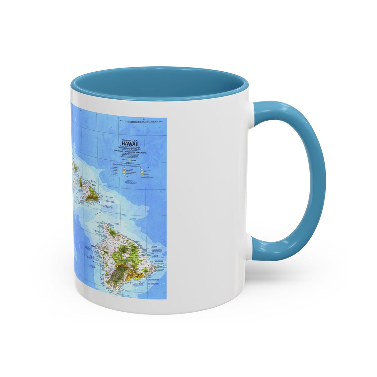 USA - Hawaii (1976) (Map) Accent Coffee Mug