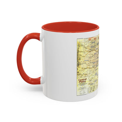 USA - Central Plains 1 (1985) (Map) Accent Coffee Mug