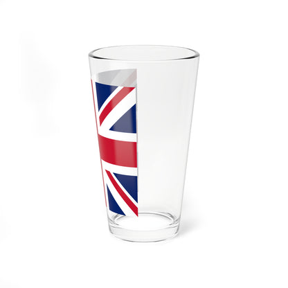 Union Jack square (United Kingdom) Pint Glass 16oz