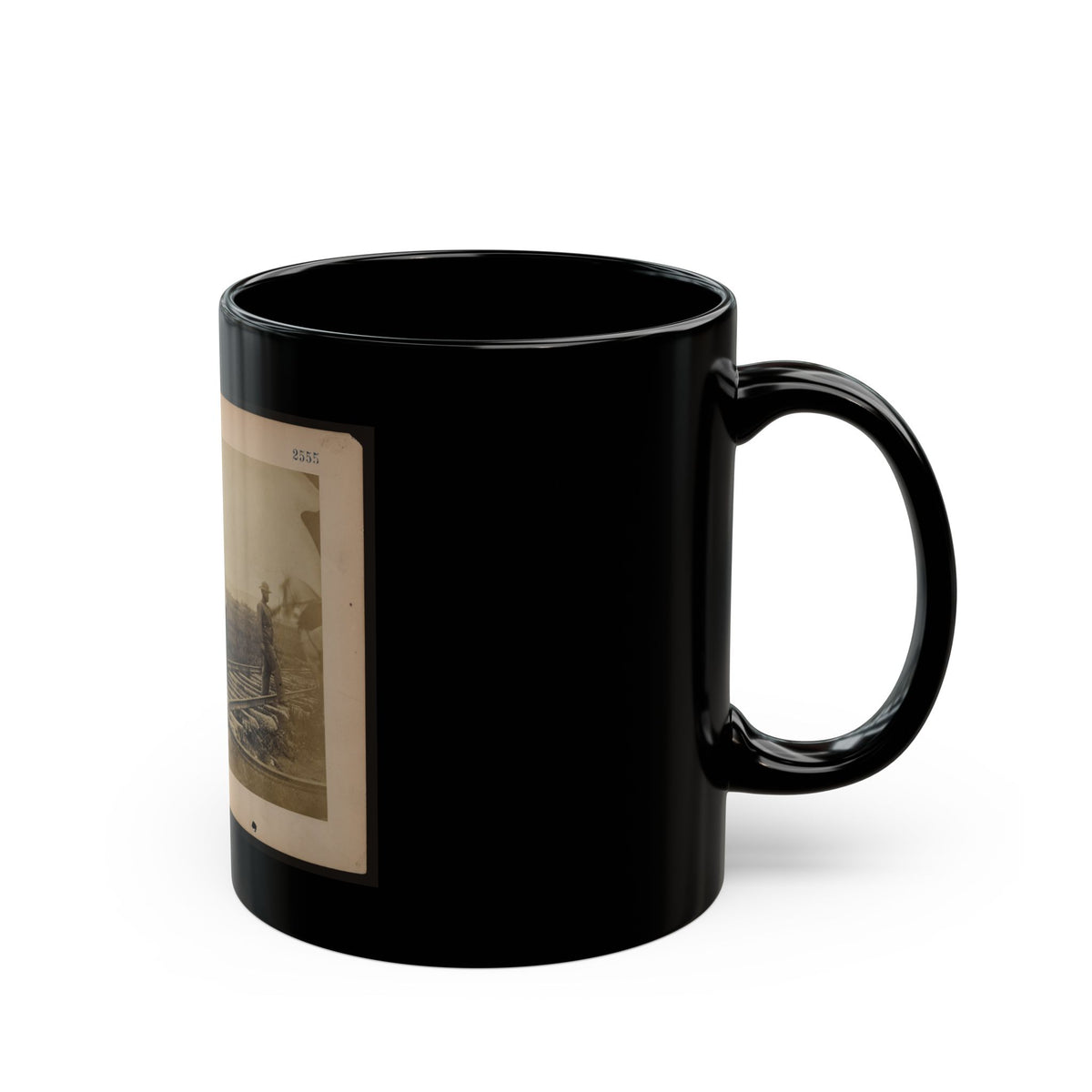 Military Railroad Operations In Northern Virginia  African American Laborers Working On Rail (U.S. Civil War) Black Coffee Mug