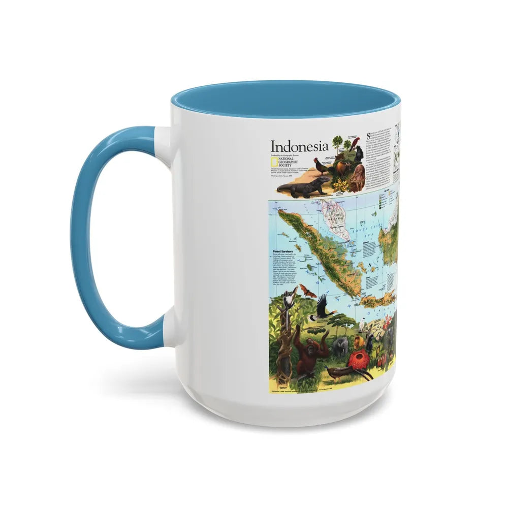 Indonesia 2 (1996) (Map) Accent Coffee Mug-Go Mug Yourself