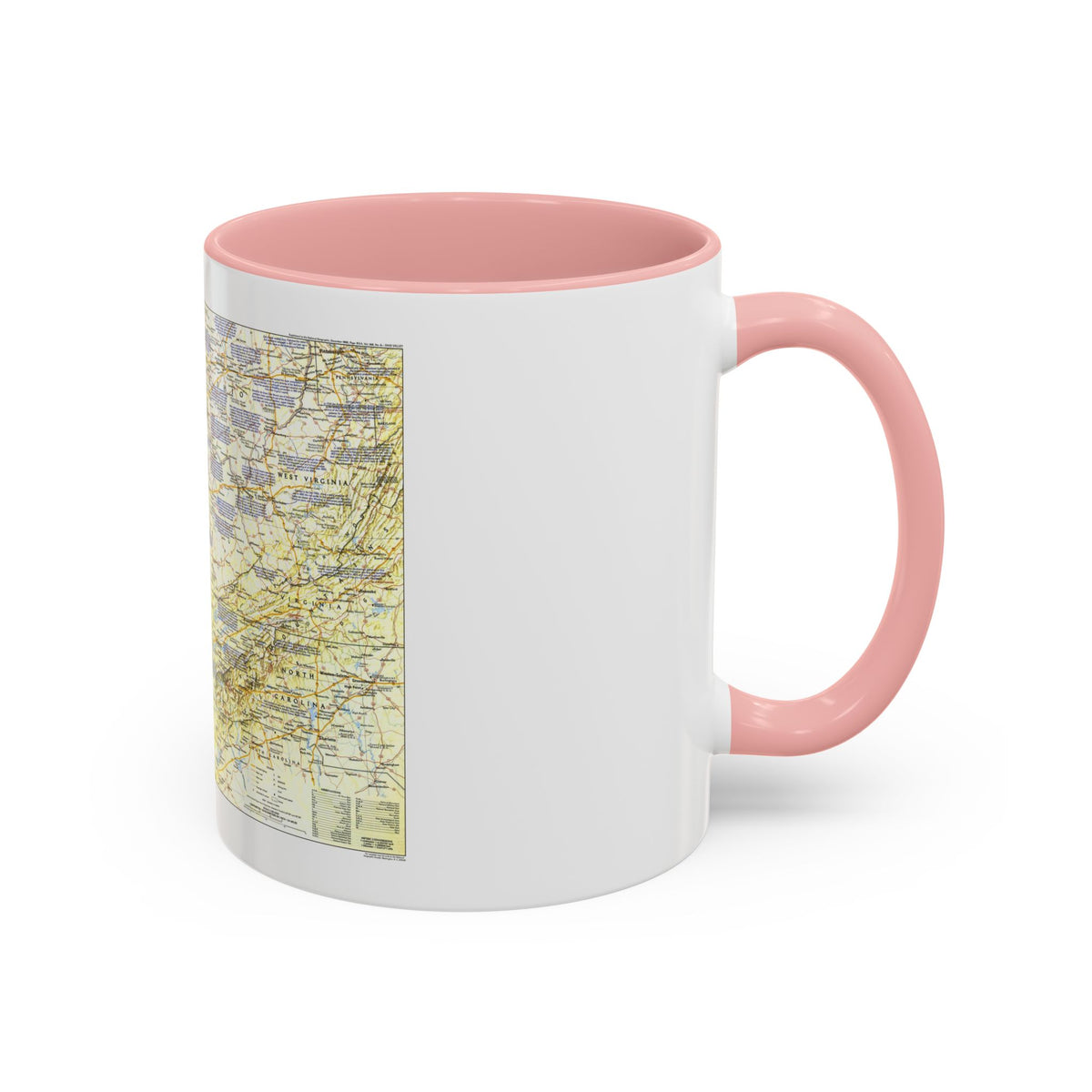 USA - Ohio Valley 1 (1985) (Map) Accent Coffee Mug