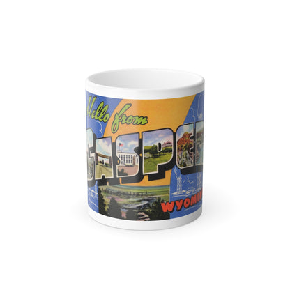 Greetings from Casper Wyoming (Greeting Postcards) Color Changing Mug 11oz