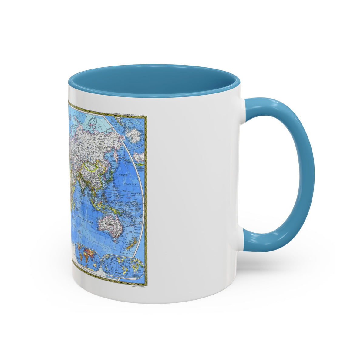 World Map (1981) (Map) Accent Coffee Mug