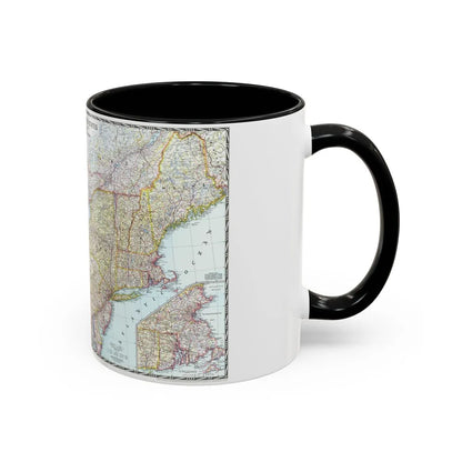 USA - Northeastern (1945) (Map) Accent Coffee Mug-Go Mug Yourself