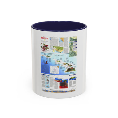 USA - Rediscovering Hawaii (1995) (Map) Accent Coffee Mug