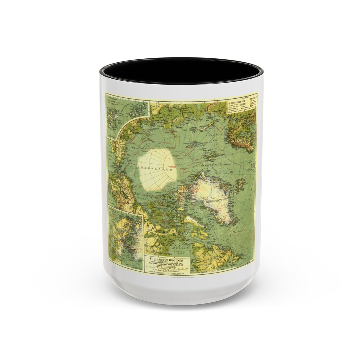 Arctic Regions (1925) (Map) Accent Coffee Mug